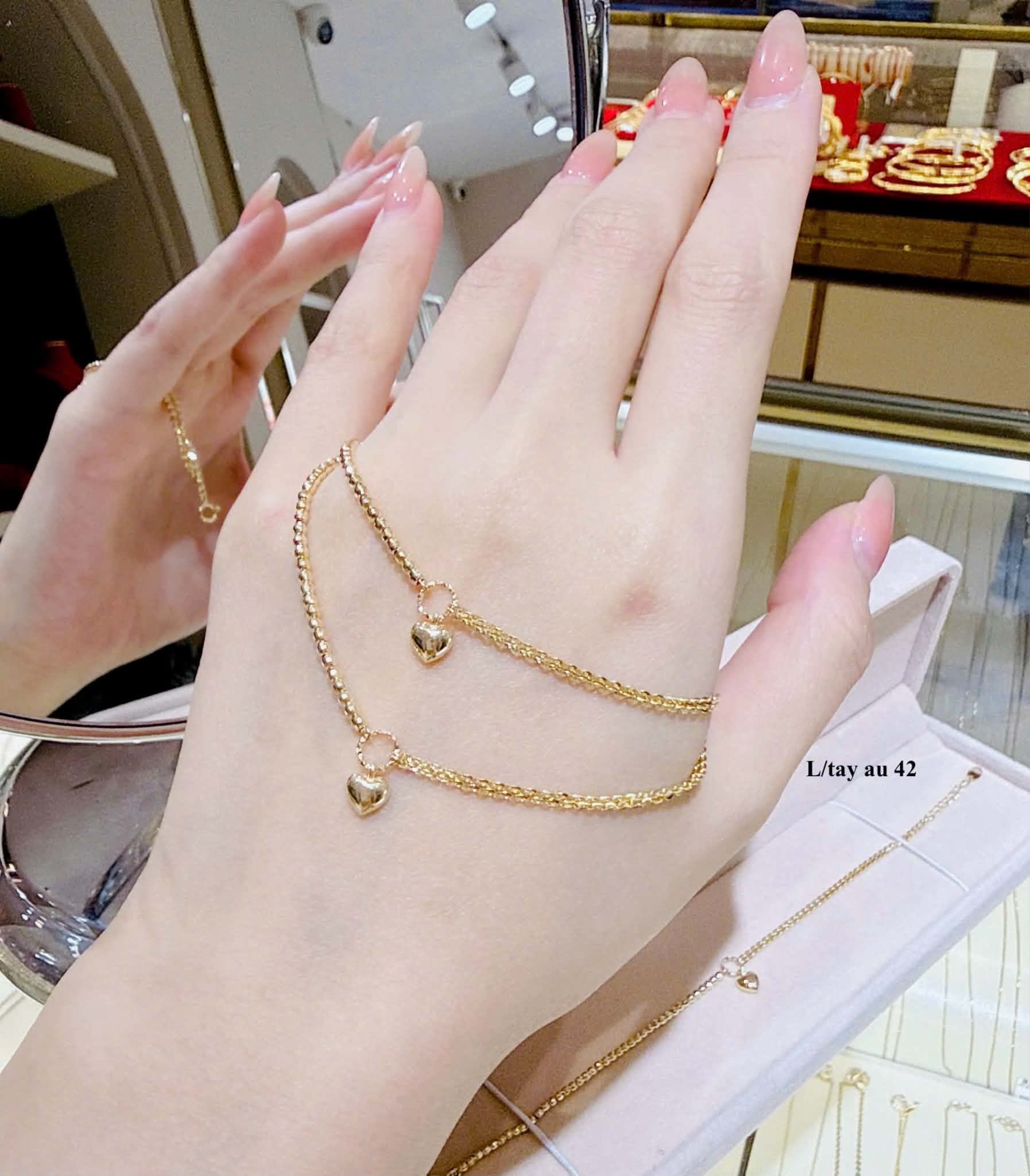 Lắc bi tim ý 10K